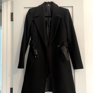 Gucci belted wool peacoat.